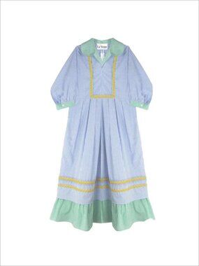 La Veste Farmer Midi Dress Gingham Small